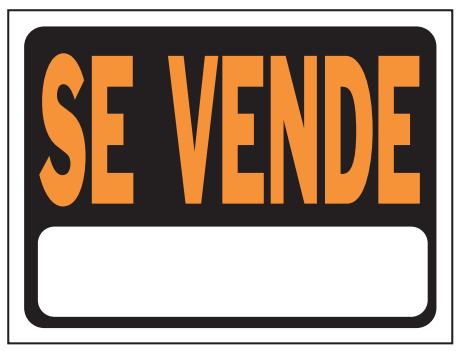 HY-KO Products 3104 8.5" x 12" Se Vende Sign