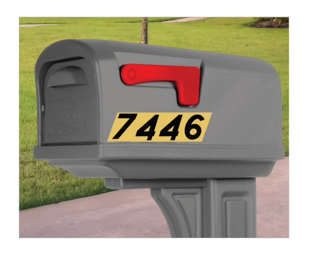 HY-KO Products GG-25/L 3-1/2", Aluminum Adhesive Letter 'L', Black