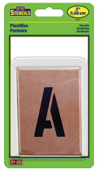 HY-KO Products ST Letter & Number Stencil Set, Blister Carded