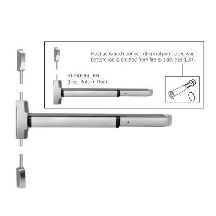 ACCENTRA (formerly Yale) 6170ED Surface Vertical Rod Exit Device