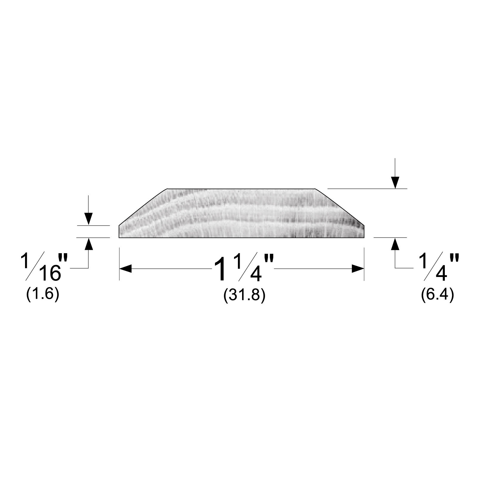 Pemko 2219W Oak Seam Binding, 1-14/" W x 1/4" H