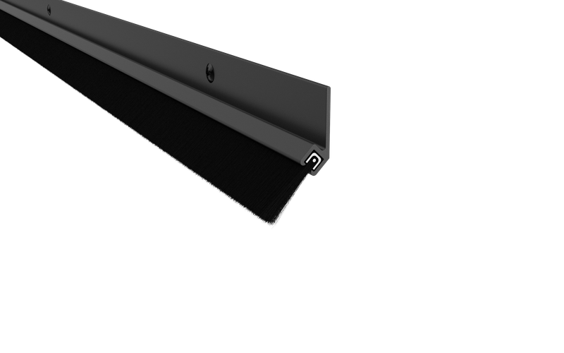 Pemko 45062_NB Nylon Brush Gasket w/ 45 Degree Aluminum Retainer & 5/8" Brush Seal