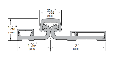 Pemko FS_CP-HD1-M PemKonnect Full Surface, Center Pivot, Heavy-Duty Continuous Geared Hinge
