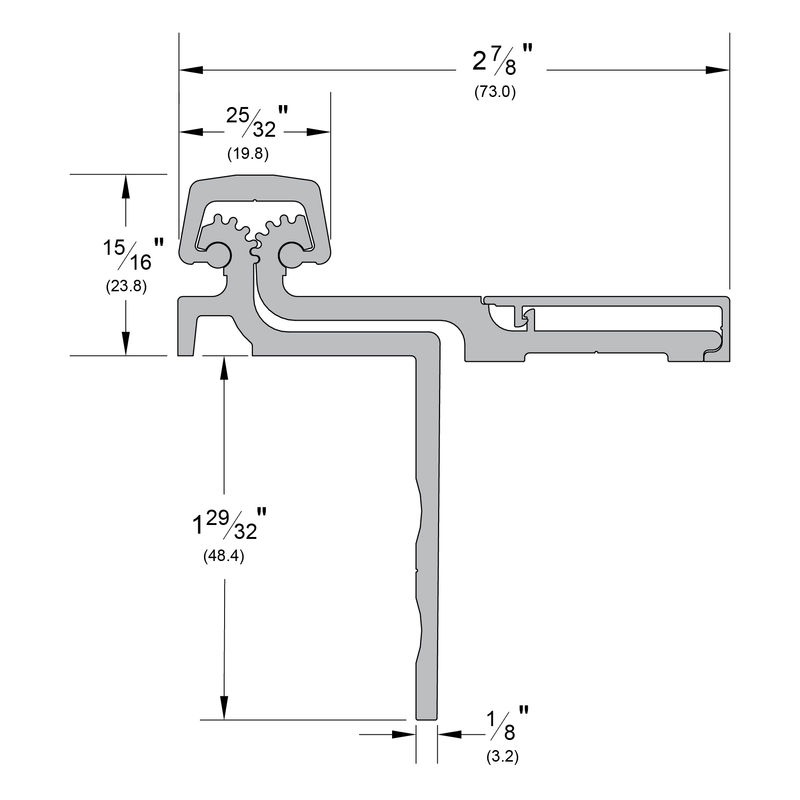 Pemko OS_HS Offset Half Surface Continuous Geared Hinge, Heavy Duty Grade 1