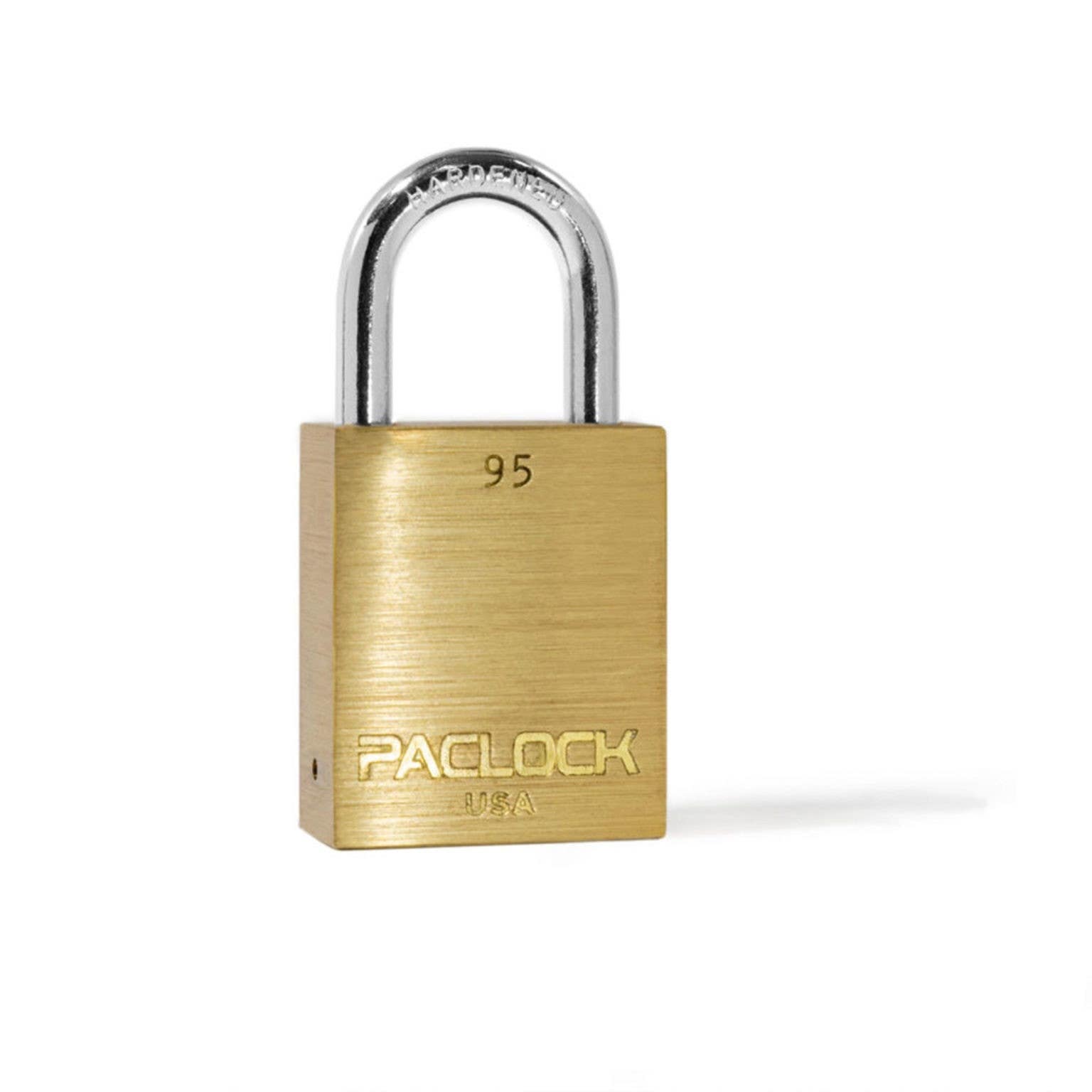 Paclock 95 Standard Rekeyable Light Duty Brass Padlock, 1/4" Shackle Dia.