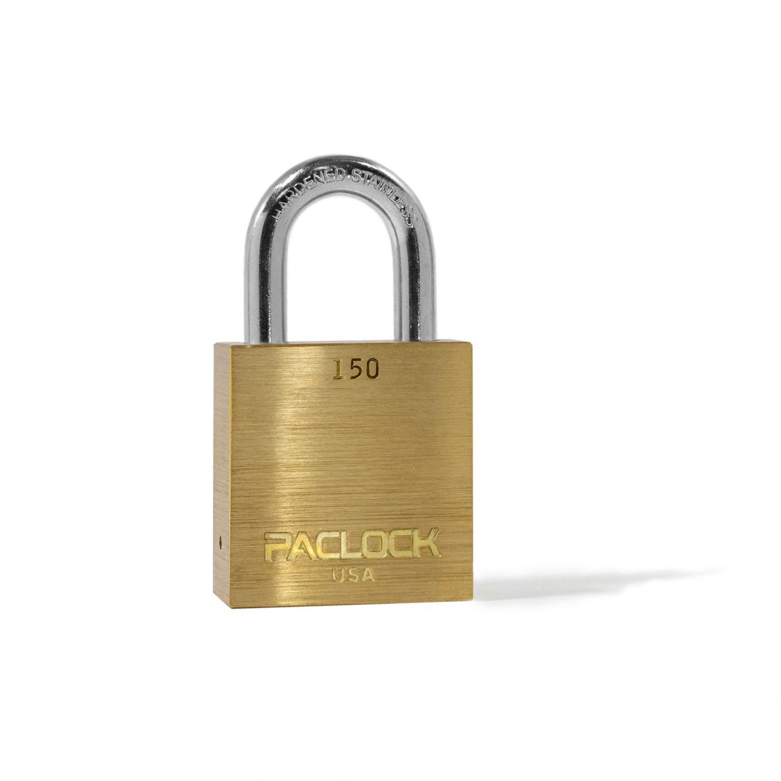 Paclock 150 Standard Rekeyable Medium Duty Brass Padlock, 5/16" Shackle Dia.