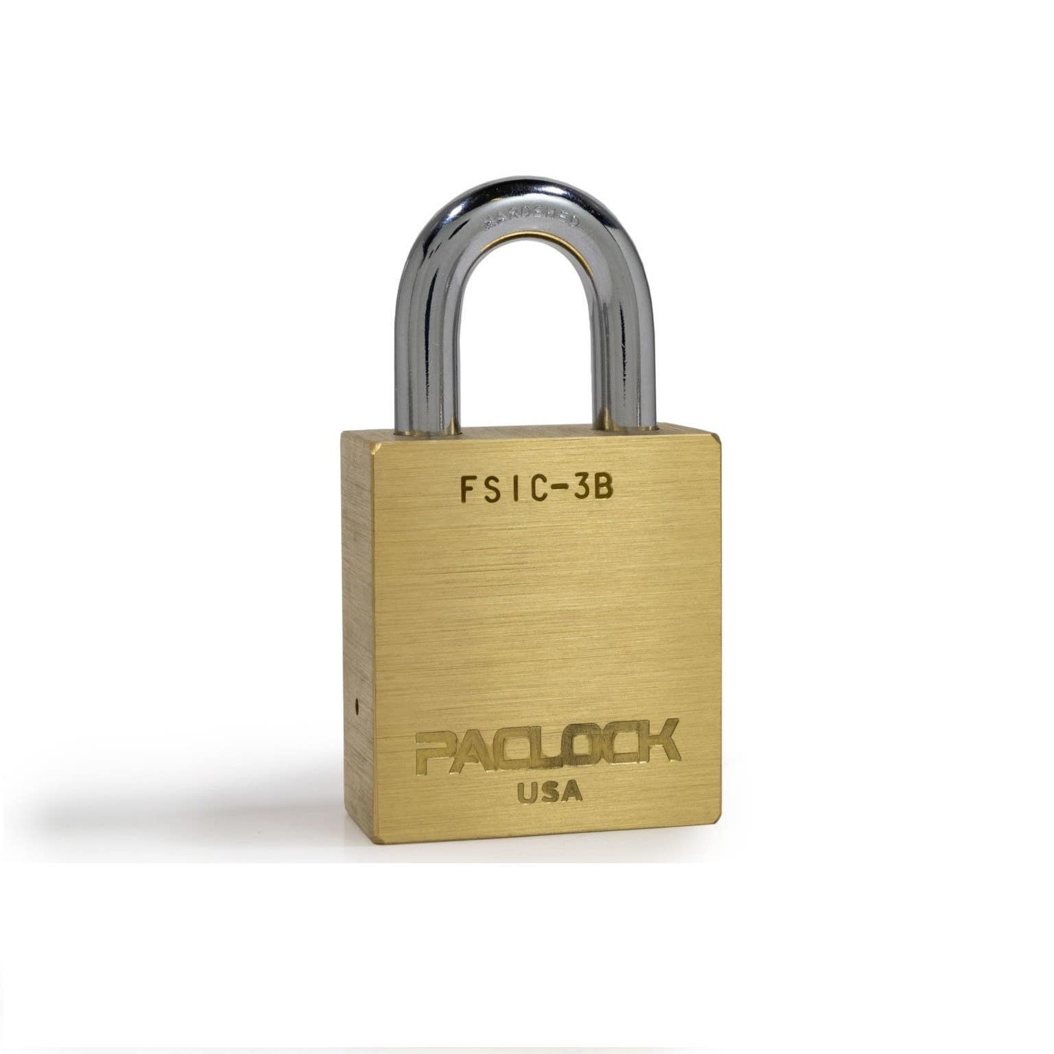 Paclock FSIC-3B FSIC Compatible Heavy Duty Brass Padlcok, 3/8" Shackle Dia.