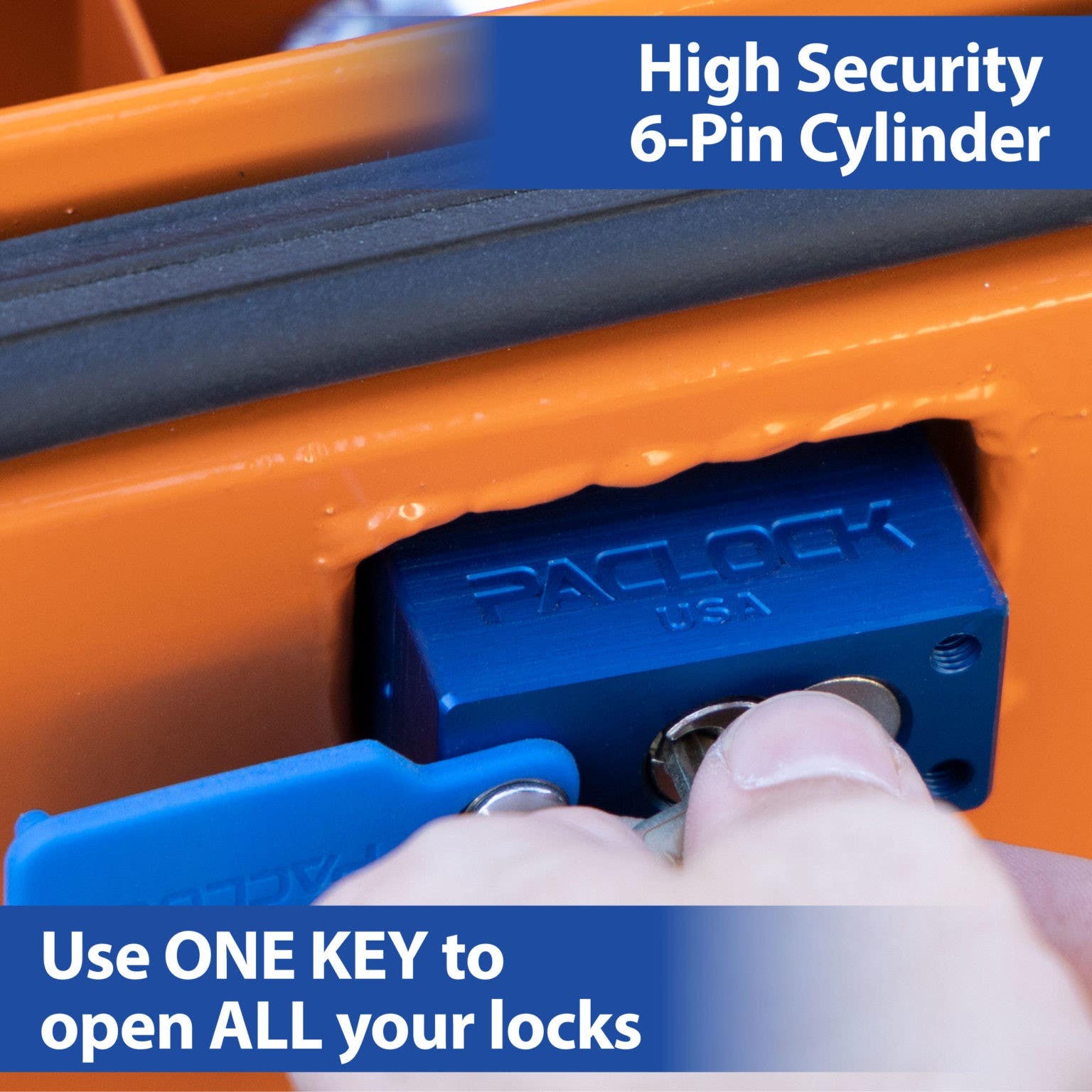 Paclock 10A Standard Rekeyable Aluminum Job Box Lock