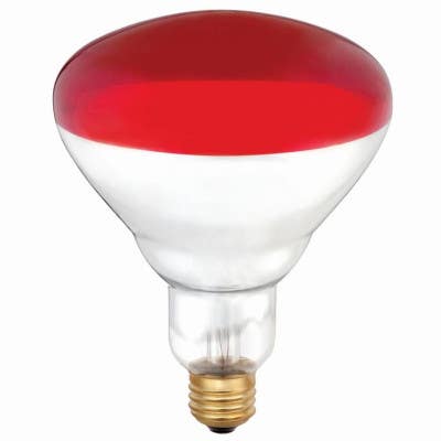Westinghouse 0394848 Heat Lamp, Dimmable, Flood Beam, 250W, R40, Red