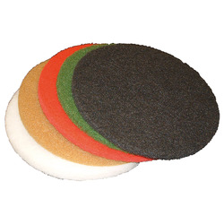 Virginia Abrasives 416-25137 1/4" x 13" Thin Floor Maintenance Pads, White Polish, Round