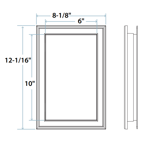 Builders Edge 130020001123 White, Jumbo Mounting Block For Coach Lamp