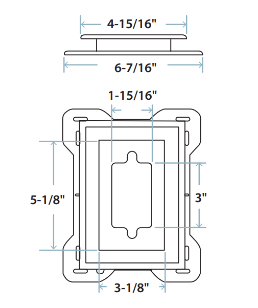 Builders Edge 130030002123 White, Recessed Mini Mounting Block