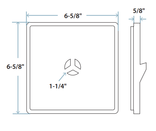 Builders Edge 130010008123 White, Surface Block For Dutch Lap Siding