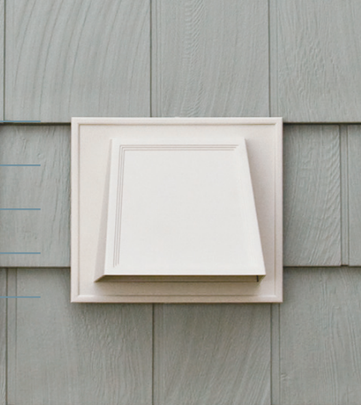 Builders Edge 140116774123 White, 4" Hooded Vent