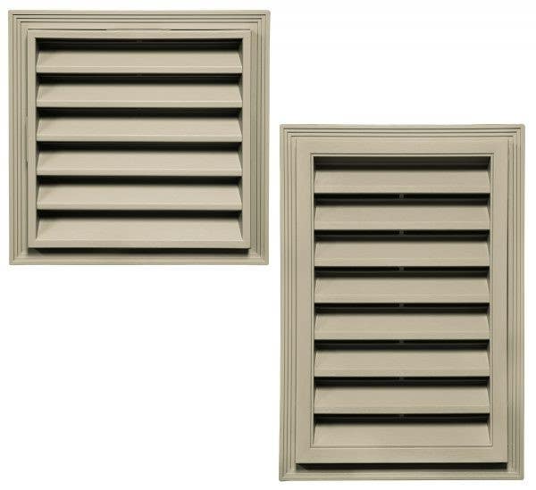 Builders Edge 1200 White, Rectangular/Square Gable Vent