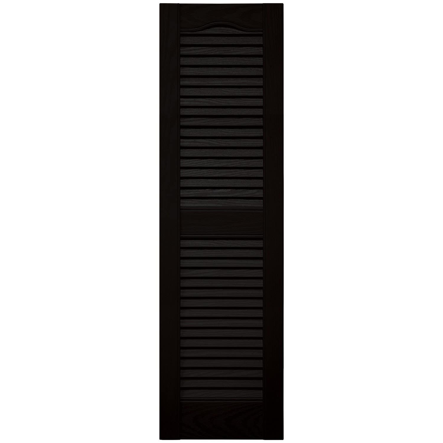 Builders Edge 0101400 Vinyl Louvered Shutter, Pair