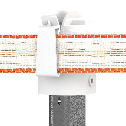 Gallagher G68513 Steel Post Topper Insulator for Horse Fencing, White, 10-pk