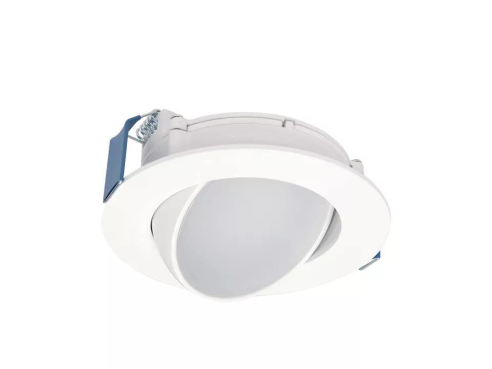Cooper Lighting HLA406VWFL9FS1EMWR LED Recessed Ceiling Light, Adjustable Direction, White Flange, 4 In.