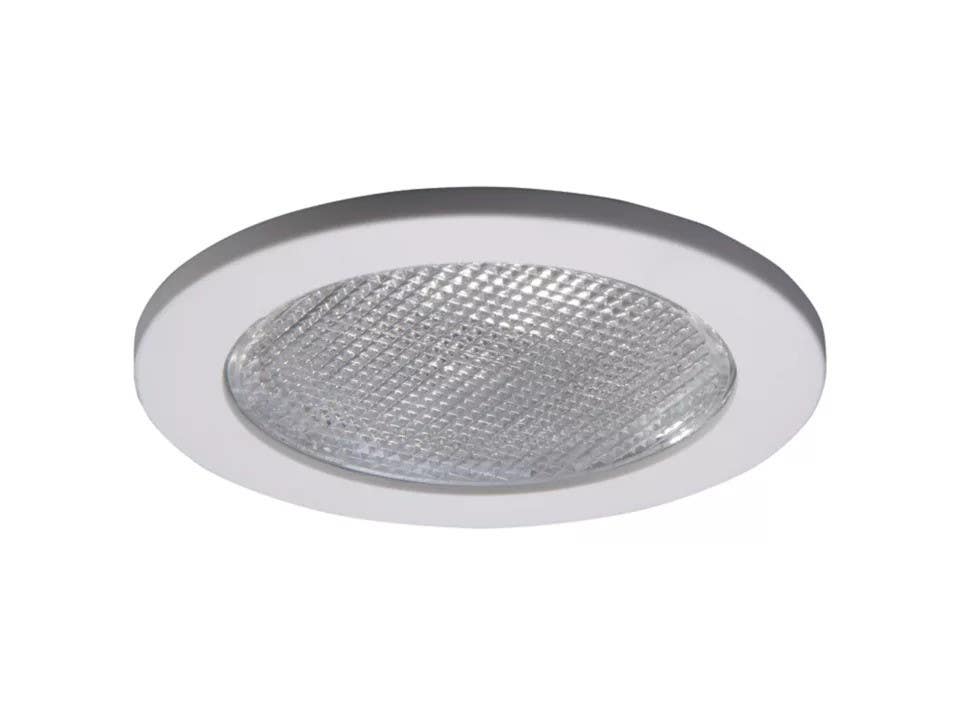 Cooper Lighting 951PS Recessed Shower Trim With Glass Lens, White, 4-In.