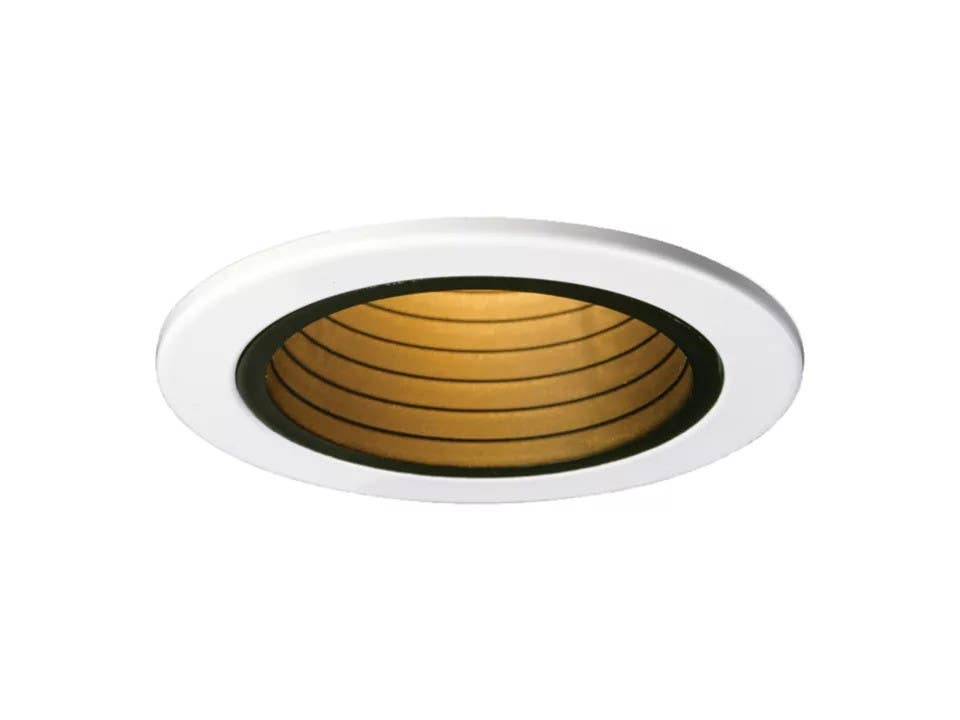 Cooper Lighting RE-4001 Plastic Step Baffle, White Trim, 4 In.