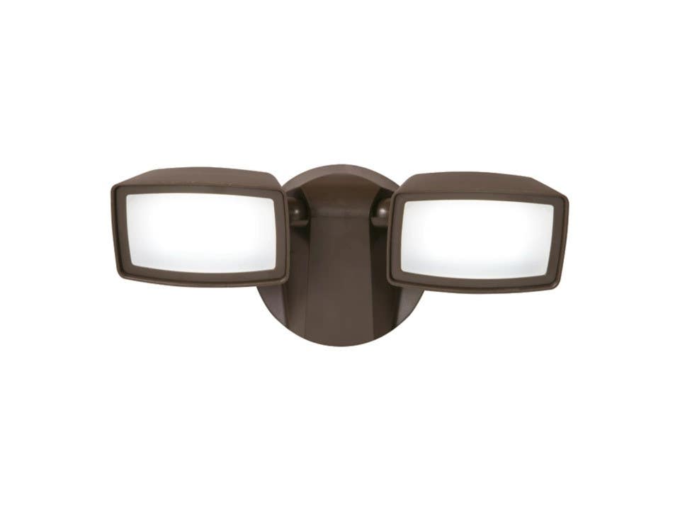 Cooper Lighting FT1850LPC Led Twin Head Floodlight w/Photo Control, Bronze, 12.9-Watt