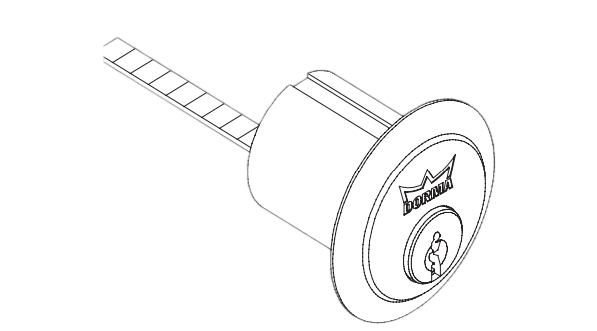 KABA 80 Conventional (Non-IC) Rim Cylinder