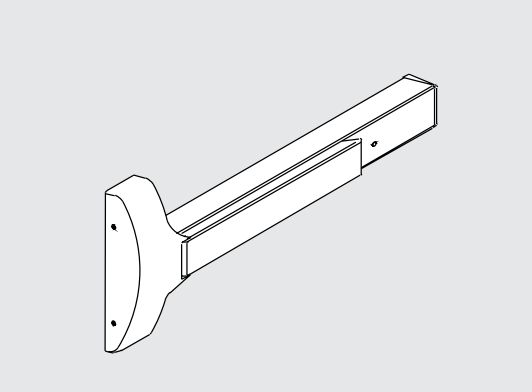 KABA 9236 Narrow Stile Moveable Touchbar