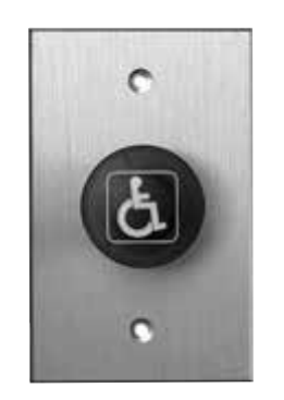 KABA PB Blue Mushroom Push Button, Handicap Label