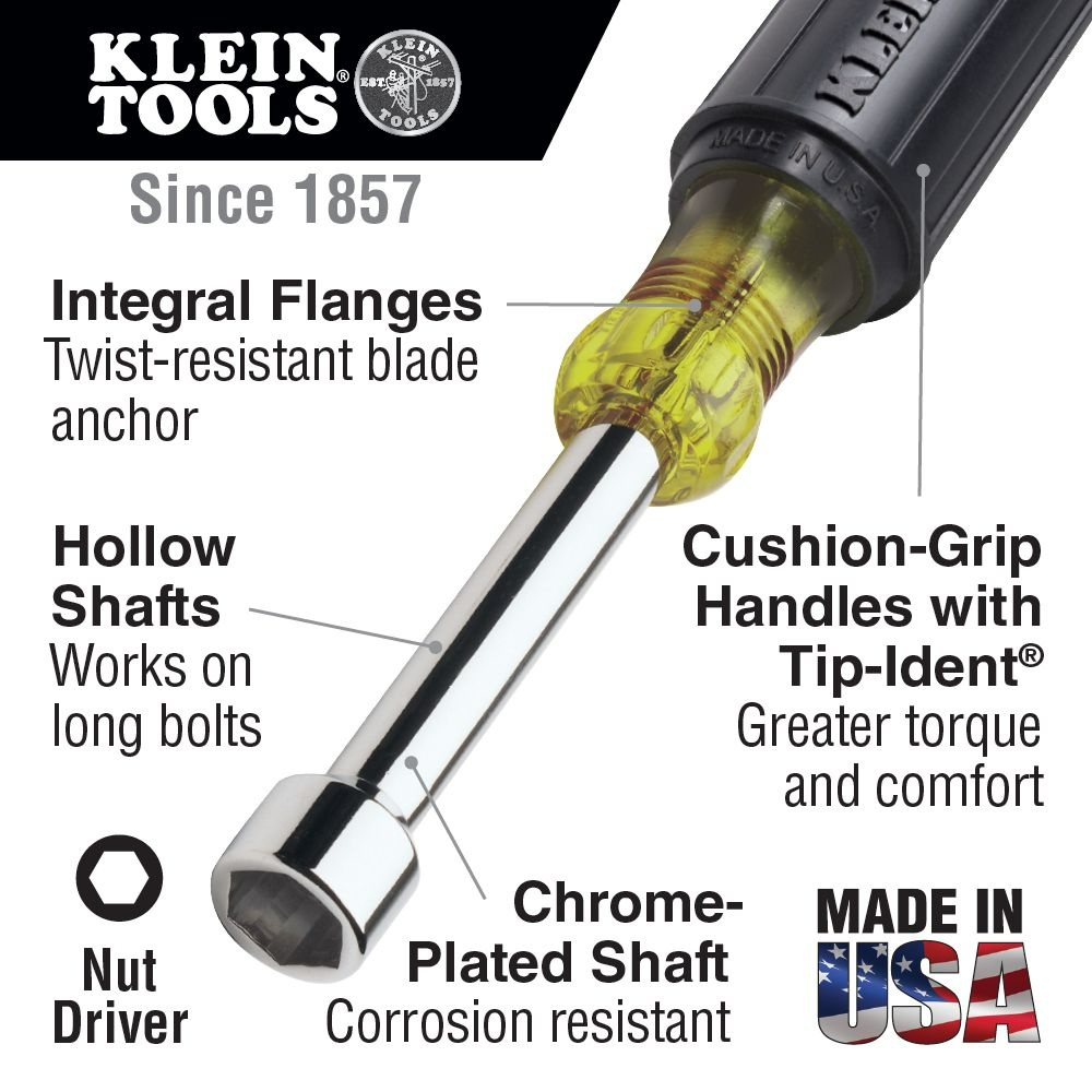 Klein Tools 630- Nut Driver Cushion-Grip