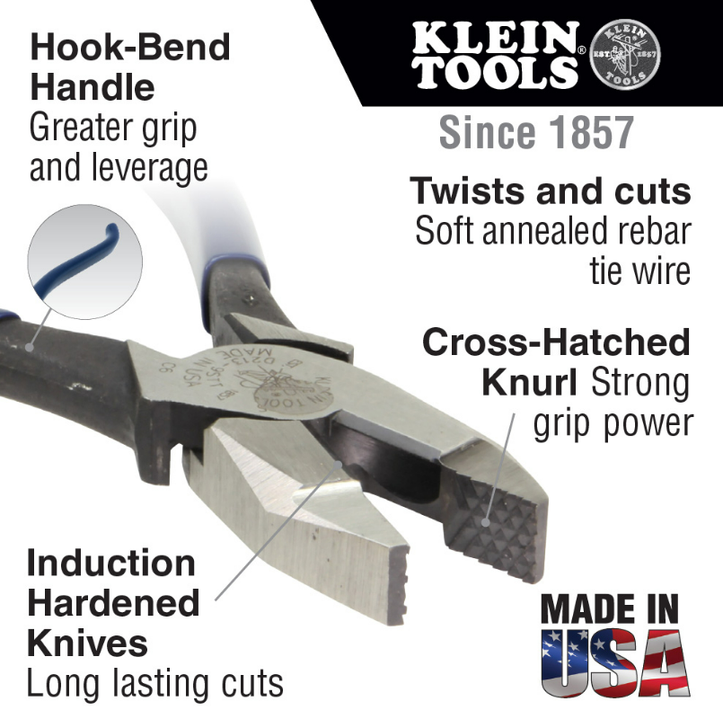 Klein Tools D213-9ST High-Leverage Ironworker's Pliers