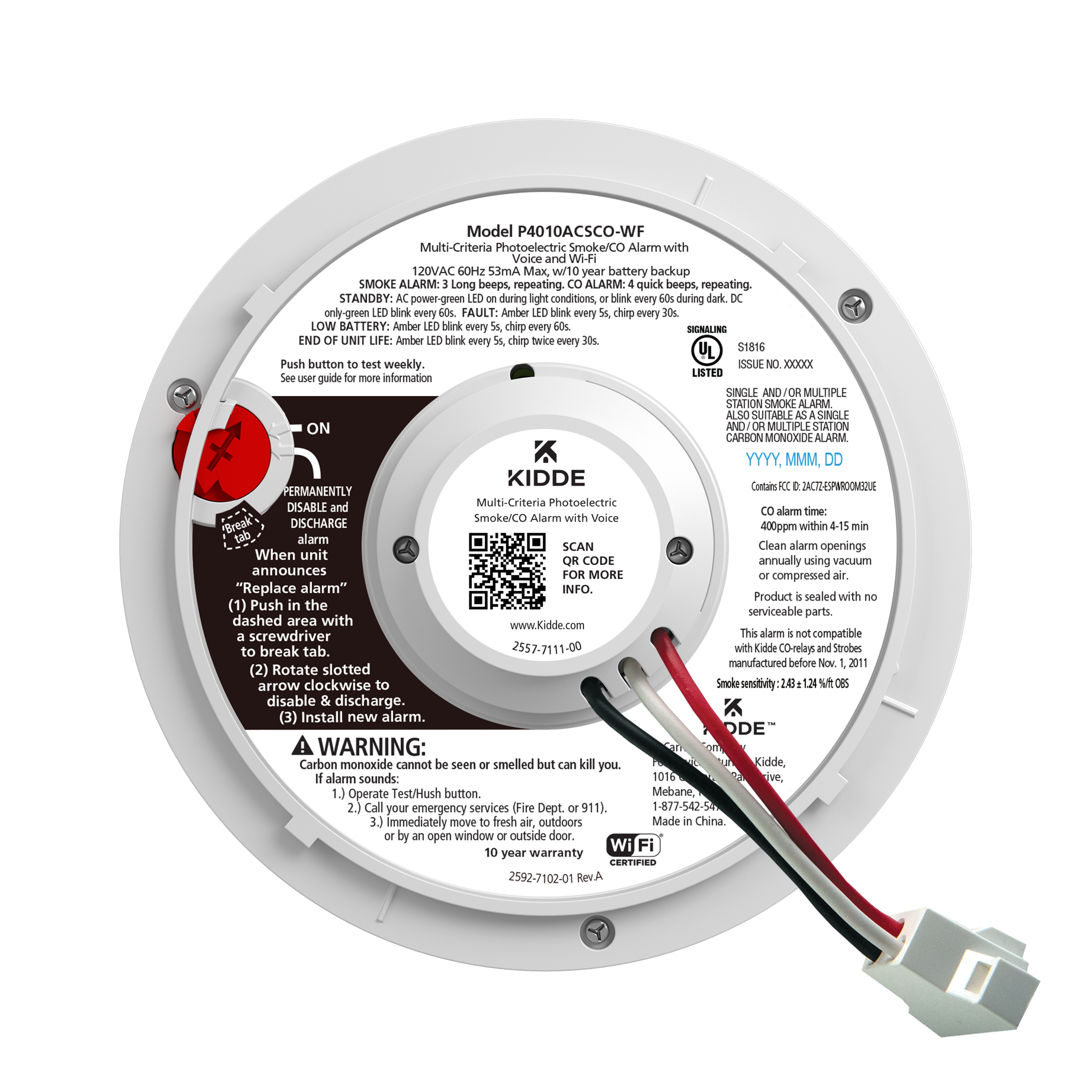 Kidde P4010ACSCO-WF