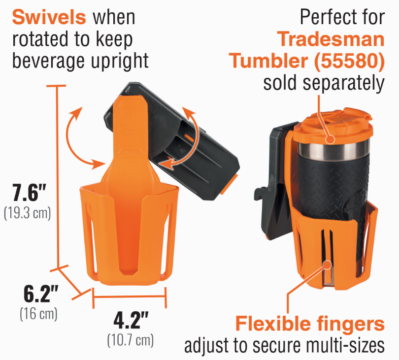Klein Tools 54817MB MODbox Cup Holder Rail Attachment