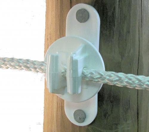 Dare SNUG-HTW Wood Post Or Vinyl Post Insulator, White, 25pc.