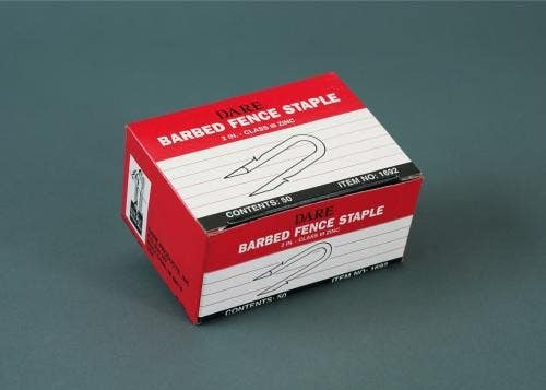 Dare 1692N Galvanized Barbed Fence Staple, 2" x 9 ga, 50pk.