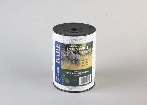 Dare 317 Heavy Duty Polywire, White for Equine Fencing