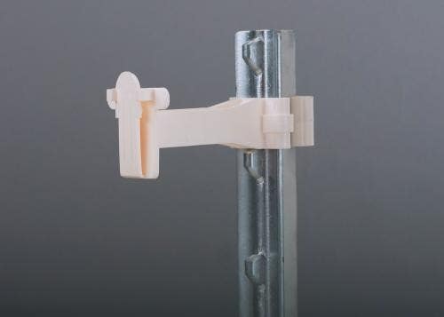 Dare 2340-25W T-Post Tape Insulator Extender, White, 25pk.