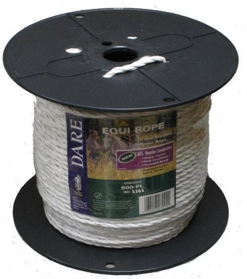 Dare 3365 6mm Poly Twisted Rope 600 Ft for Equine Fencing