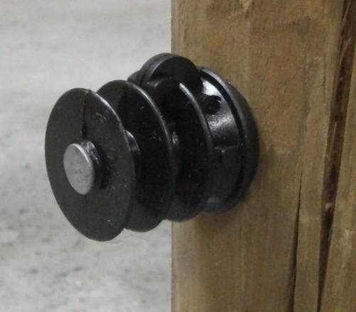 Dare ELF-WP-25 Elfin Wood Post Insulator, Black, 25pk.