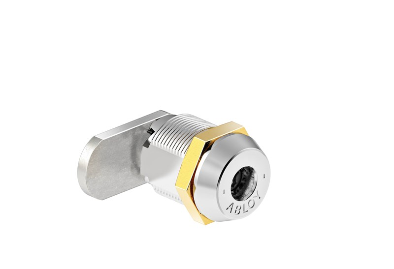 Abloy Sentry CL106 Cam Lock, Length-1-1/8", 2 KP, Brass, Finish-Bright Chrome