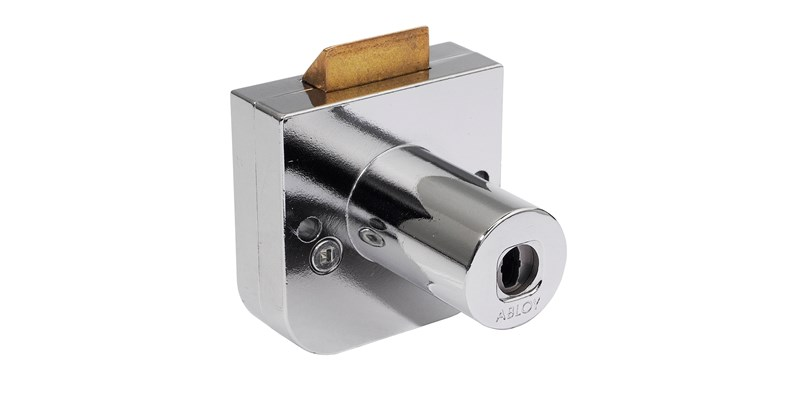 Abloy Sentry OFL241 Cliq Cabinet Lock, w/o Keys, Finish-Chrome Plated Zinc