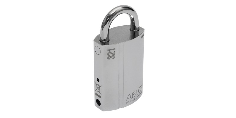Abloy Sentry PLL321T Cliq Padlock, Rekeyable, w/o keys, Keying Paltform-Protec2, Finish-Bright Chromium