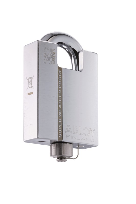 Abloy Sentry PLLW362 Cliq Padlock, Shackle-25 mm, Super Weather Proof w/o Keys, Chrome