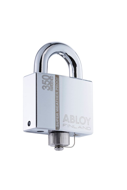 Abloy Sentry PLM350 Steel Padlock, Shackle Sealed & Wether Seal Cap, Rekeyable, Finish-Chrome