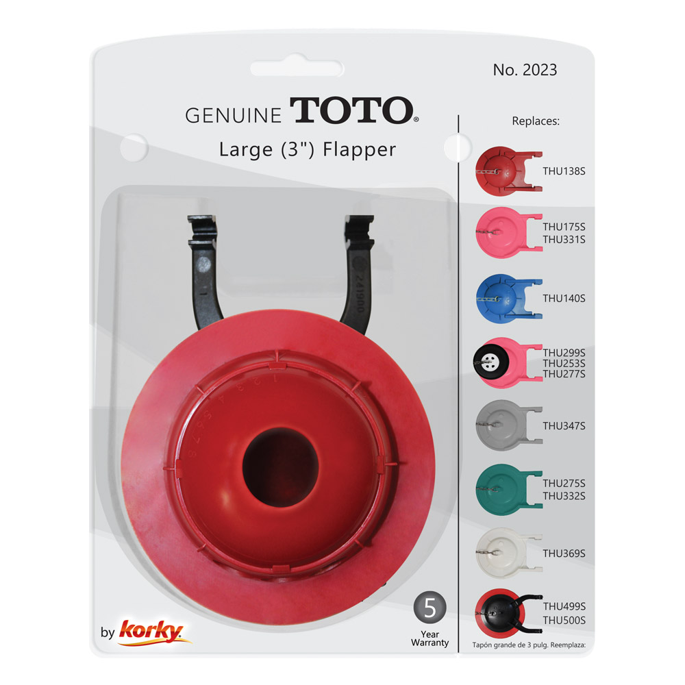 Korky 2023BP Large 3" Genuine Toto Toilet Flapper