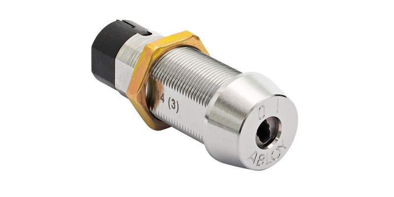 Abloy Sentry EPL410 Cabinet Cliq MicroSwitch Lock, w/o Keys, Finish-Bright Chrome