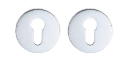 Abloy Sentry LH042 DIN Escutcheon, Brass, Finish-Satin Chrome