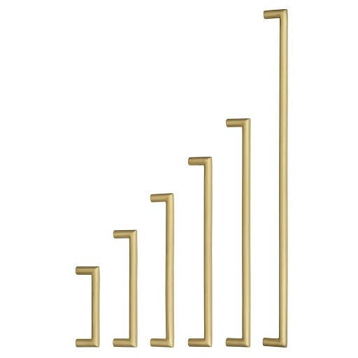 Omnia 9047 Ultima IV Modern Cabinet Pull, Solid Brass, 1/2" Width