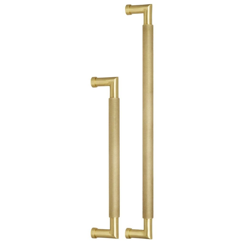 Omnia 9057P Ultima IV Knurled Modern Appliance/Door Pull, Solid Brass, 7/8" Width