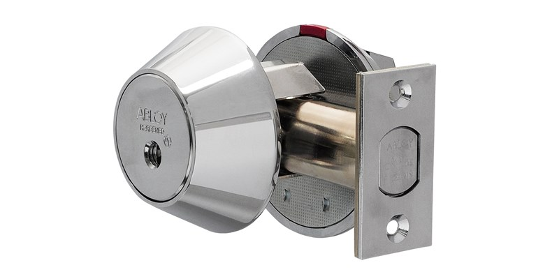 Abloy Sentry ME155N Tubular Deadbolt, Single Cylinder w/ Key Lockable Thumbturn, Protec, Bright Chrome