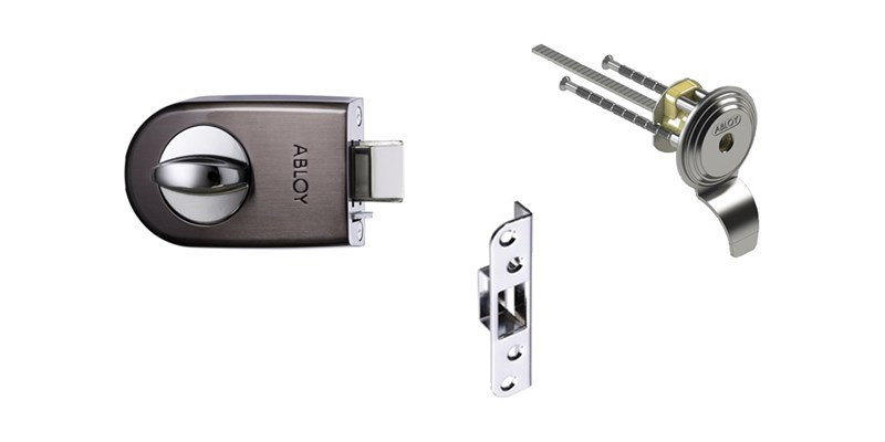 Abloy Sentry RI010C Rim Lock Set, Cylinder-5190C, Keying Platform-Classic, Bright Chrome